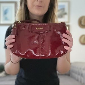 Gently Used Red Patent Leather Coach Wristlet